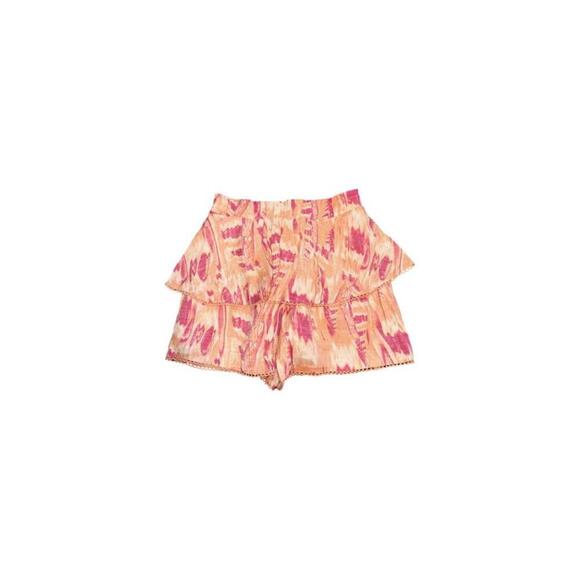 NICOLE MILLER Shorts Womens Size M Amber Double Tiered Pull On Skort Apricot NWT - Picture 7 of 7